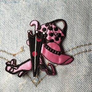 Pink Fashion Accessories Iron‎ On Patch Purse Hat Shoe Umbrella Applique
